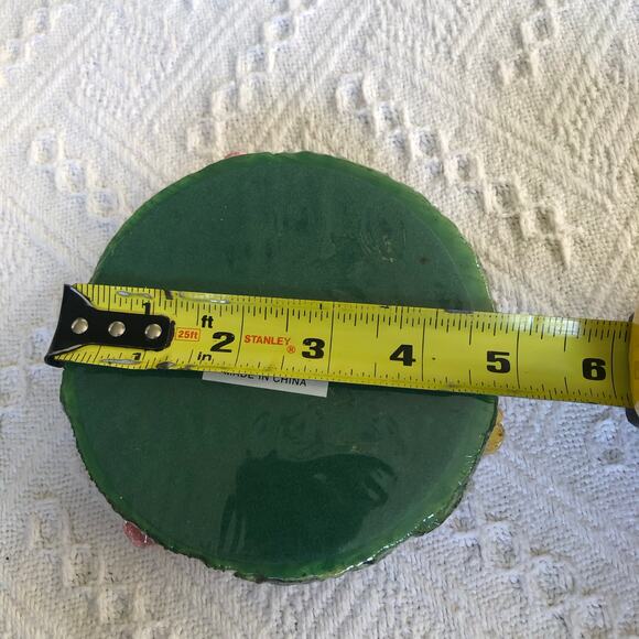 Vintage NOS Hummingbird Resin Coaster Set w/ Holder 3.5″ Birds & Blooms - Picture 8 of 8